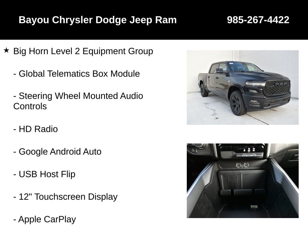 2026 RAM Ram 1500 RAM 1500 BIG HORN CREW CAB 4X4 5'7' BOX