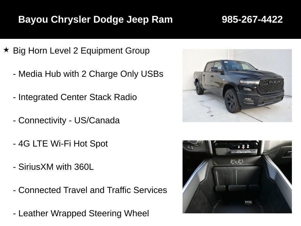 2026 RAM Ram 1500 RAM 1500 BIG HORN CREW CAB 4X4 5'7' BOX