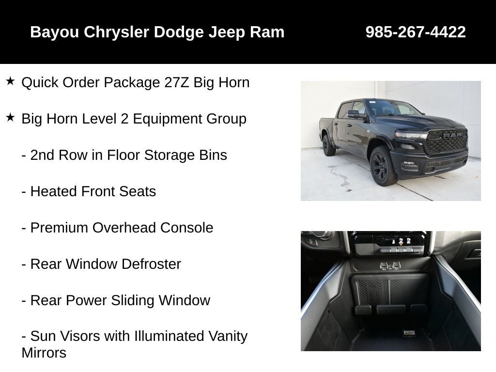 2026 RAM Ram 1500 RAM 1500 BIG HORN CREW CAB 4X4 5'7' BOX