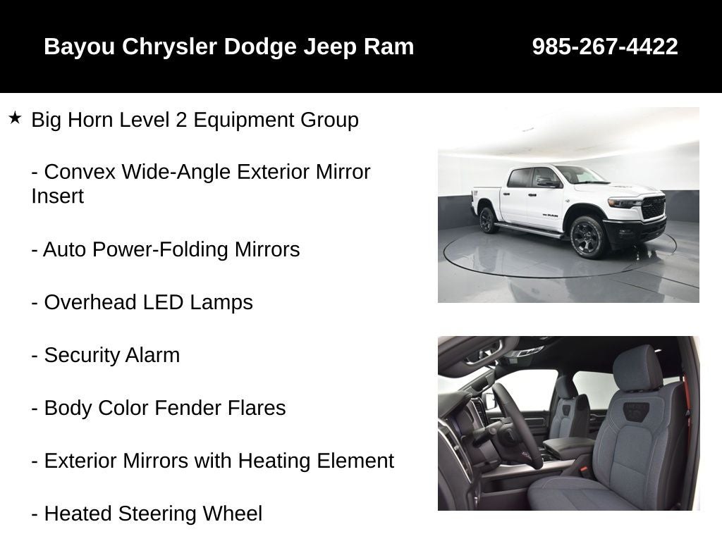 2026 RAM Ram 1500 RAM 1500 BIG HORN CREW CAB 4X4 5'7' BOX