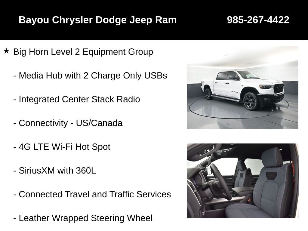 2026 RAM Ram 1500 RAM 1500 BIG HORN CREW CAB 4X4 5'7' BOX