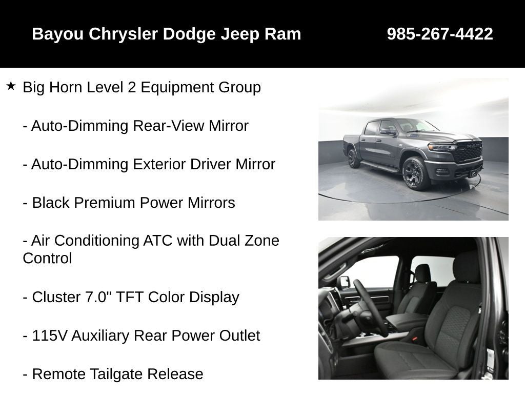 2026 RAM Ram 1500 RAM 1500 BIG HORN CREW CAB 4X4 5'7' BOX