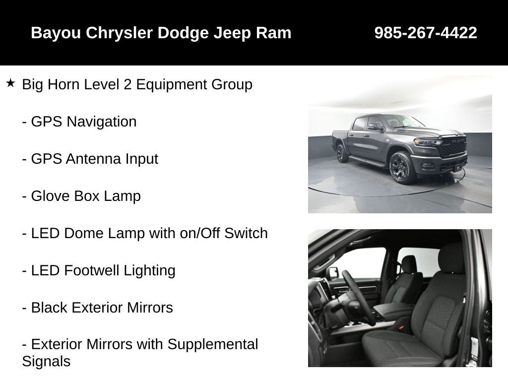 2026 RAM Ram 1500 RAM 1500 BIG HORN CREW CAB 4X4 5'7' BOX