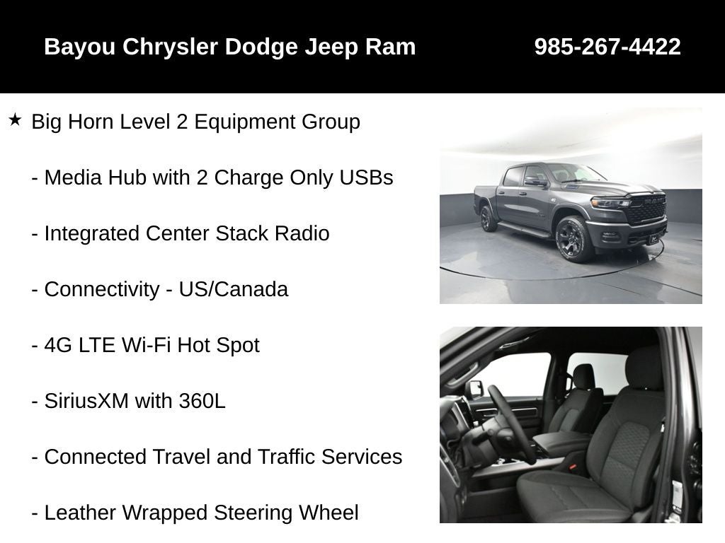 2026 RAM Ram 1500 RAM 1500 BIG HORN CREW CAB 4X4 5'7' BOX