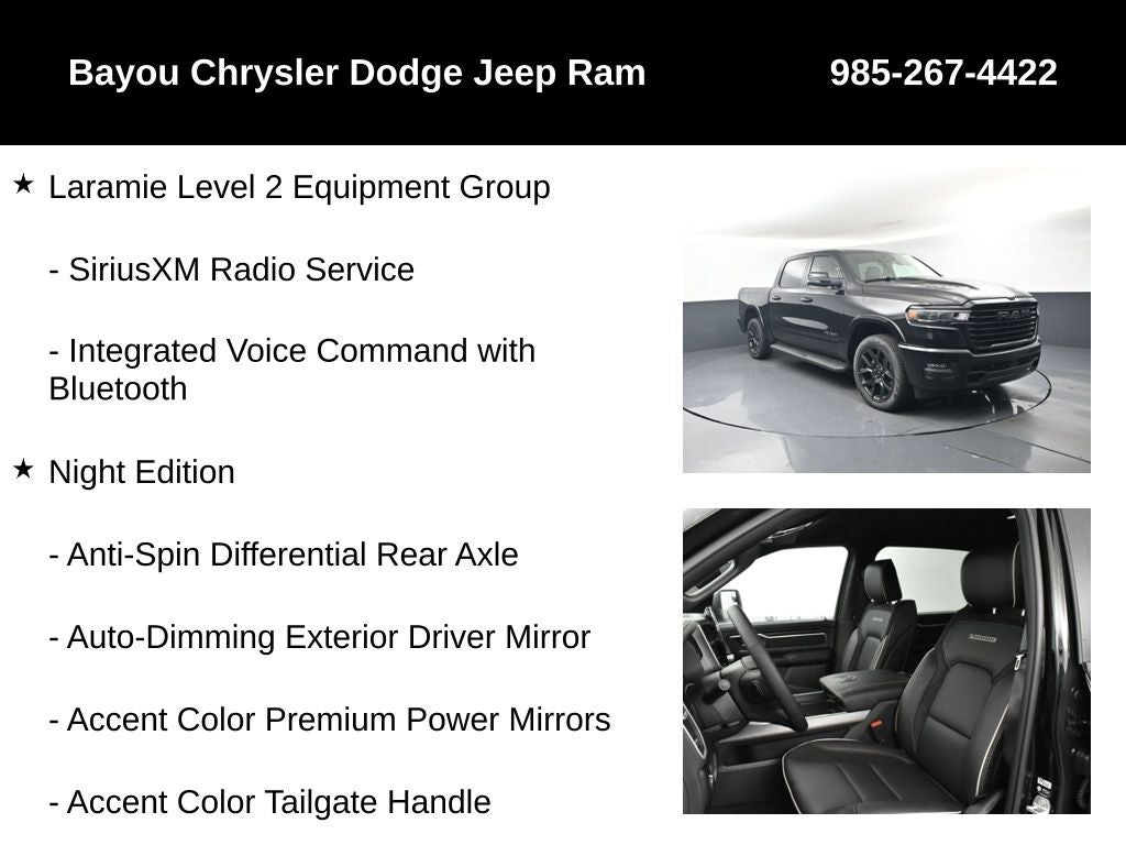 2026 RAM Ram 1500 RAM 1500 LARAMIE CREW CAB 4X4 5'7' BOX