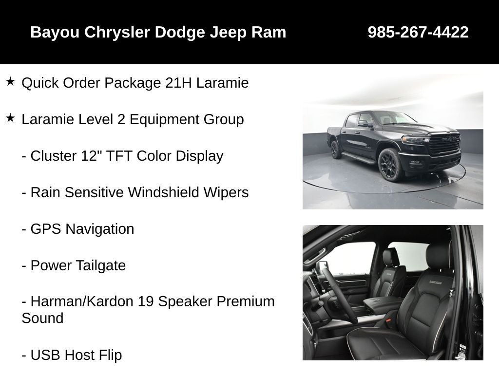 2026 RAM Ram 1500 RAM 1500 LARAMIE CREW CAB 4X4 5'7' BOX