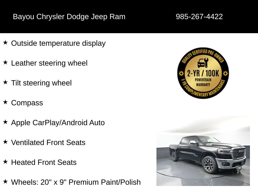 2025 RAM 1500 Laramie Crew Cab 4x4 5'7' Box