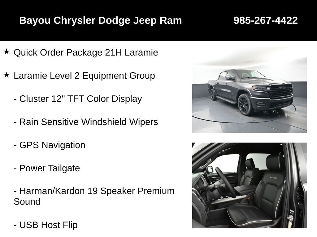 2026 RAM Ram 1500 RAM 1500 LARAMIE CREW CAB 4X4 5'7' BOX