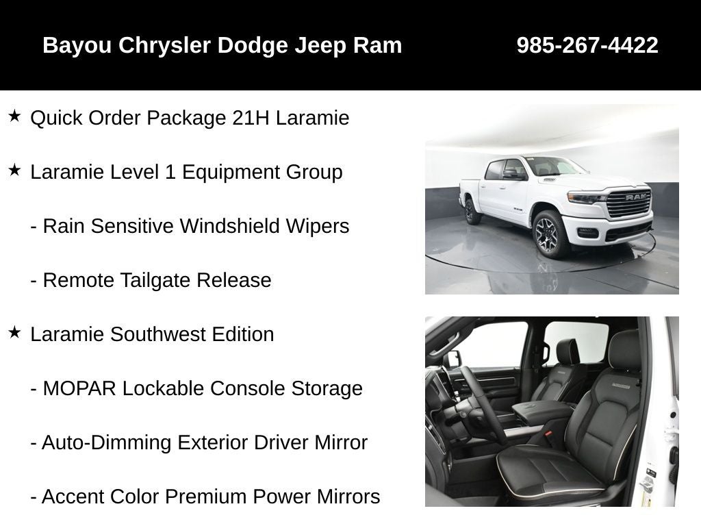 2026 RAM Ram 1500 RAM 1500 LARAMIE CREW CAB 4X4 5'7' BOX