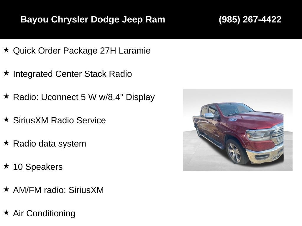 2022 RAM 1500 Laramie Crew Cab 4x4 5'7' Box