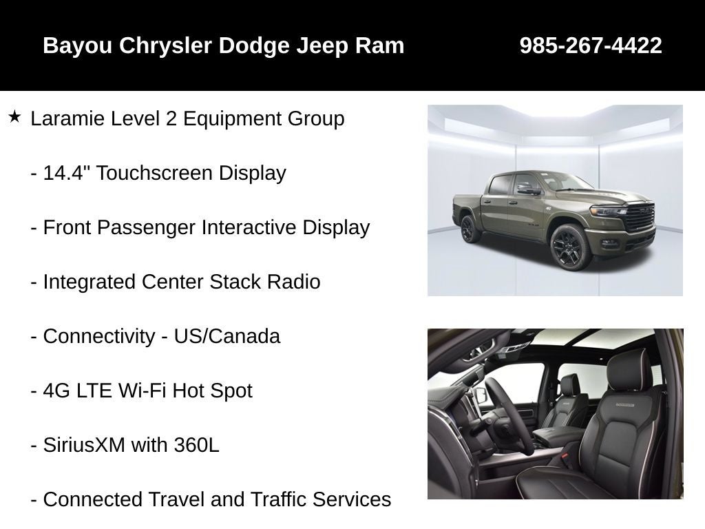 2026 RAM Ram 1500 RAM 1500 LARAMIE CREW CAB 4X4 5'7' BOX