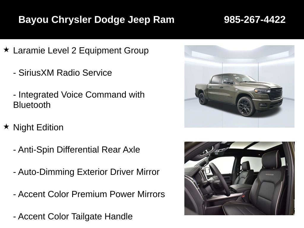 2026 RAM Ram 1500 RAM 1500 LARAMIE CREW CAB 4X4 5'7' BOX