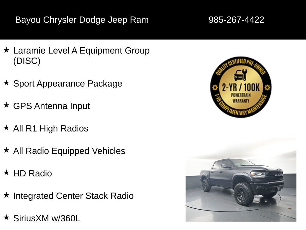 2022 RAM 1500 Laramie Crew Cab 4x4 5'7' Box