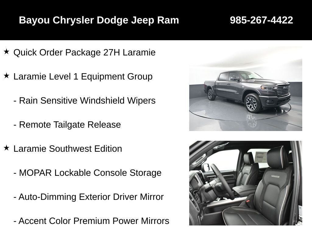 2026 RAM Ram 1500 RAM 1500 LARAMIE CREW CAB 4X4 5'7' BOX