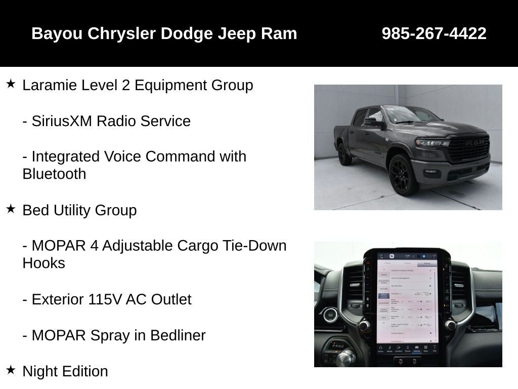 2026 RAM Ram 1500 RAM 1500 LARAMIE CREW CAB 4X4 5'7' BOX