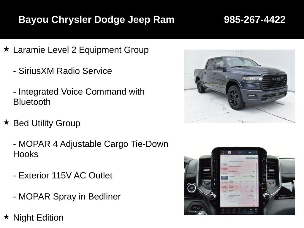 2026 RAM Ram 1500 RAM 1500 LARAMIE CREW CAB 4X4 5'7' BOX