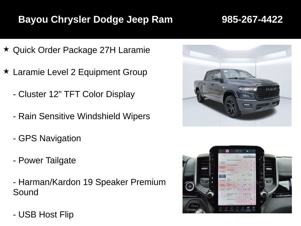 2026 RAM Ram 1500 RAM 1500 LARAMIE CREW CAB 4X4 5'7' BOX