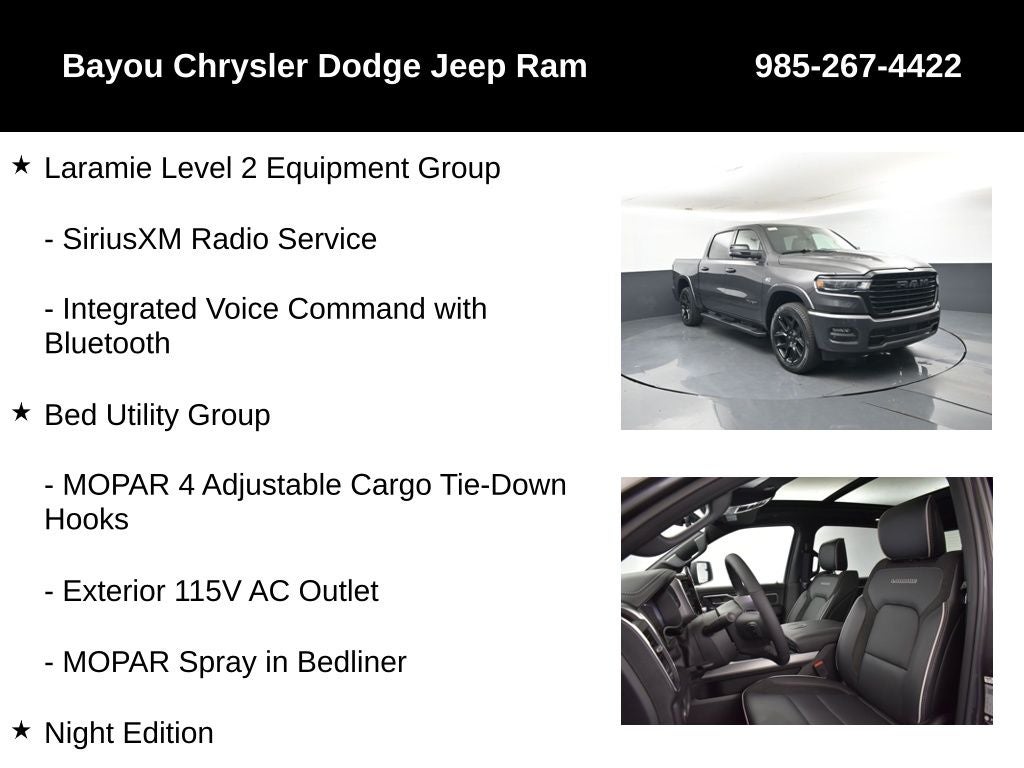 2026 RAM Ram 1500 RAM 1500 LARAMIE CREW CAB 4X4 5'7' BOX