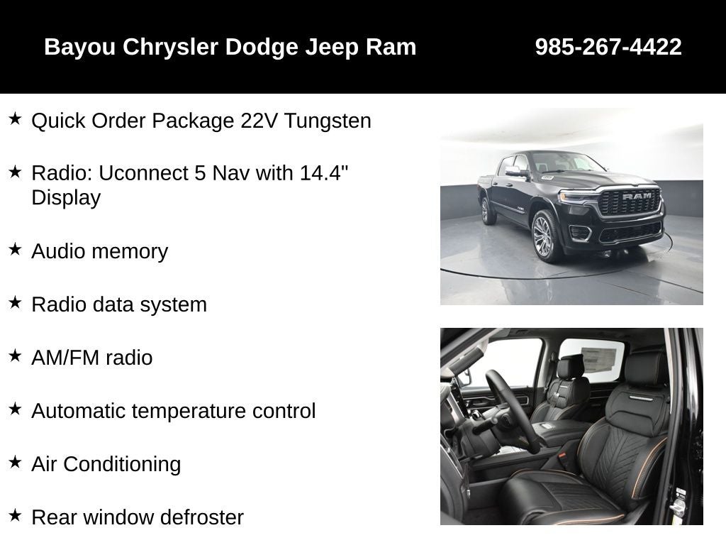 2026 RAM Ram 1500 RAM 1500 TUNGSTEN CREW CAB 4X4