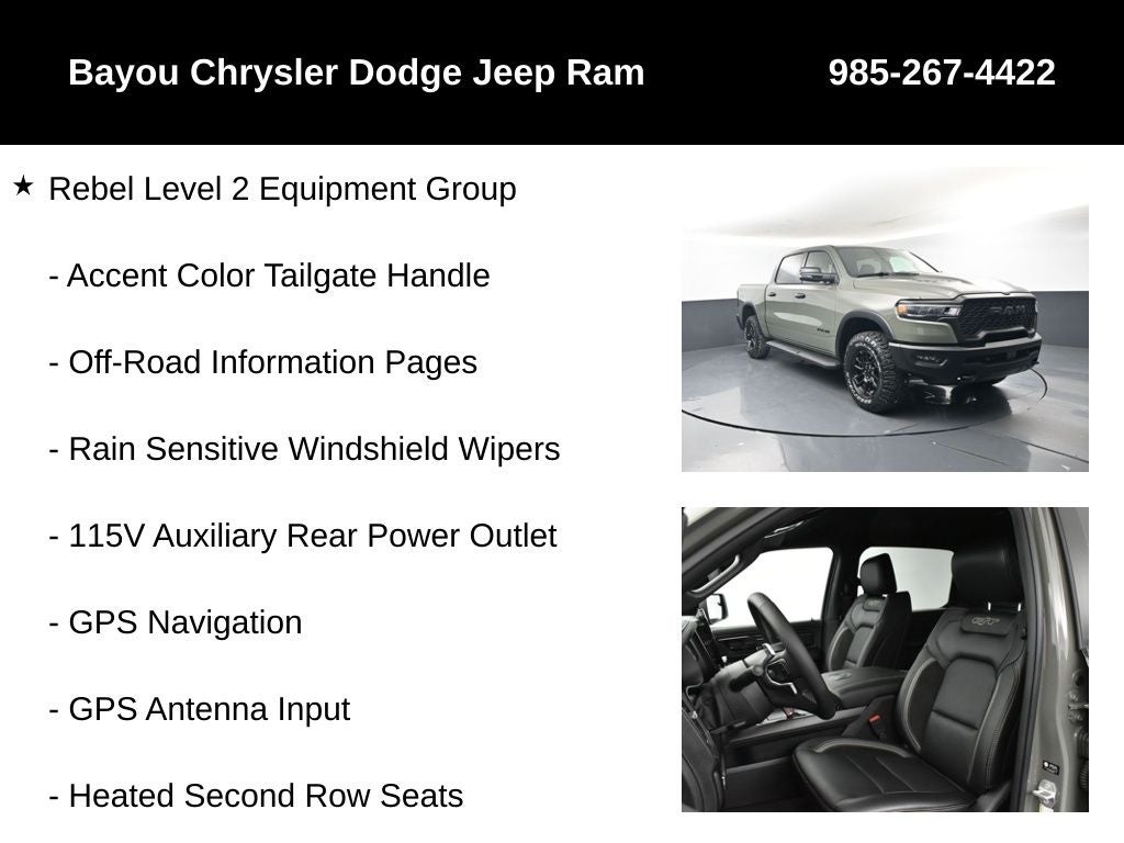 2026 RAM Ram 1500 RAM 1500 REBEL CREW CAB 4X4 5'7' BOX