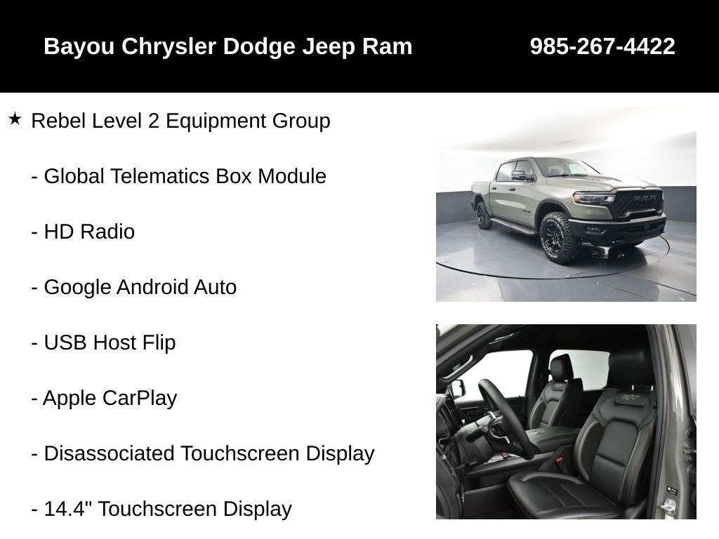 2026 RAM Ram 1500 RAM 1500 REBEL CREW CAB 4X4 5'7' BOX