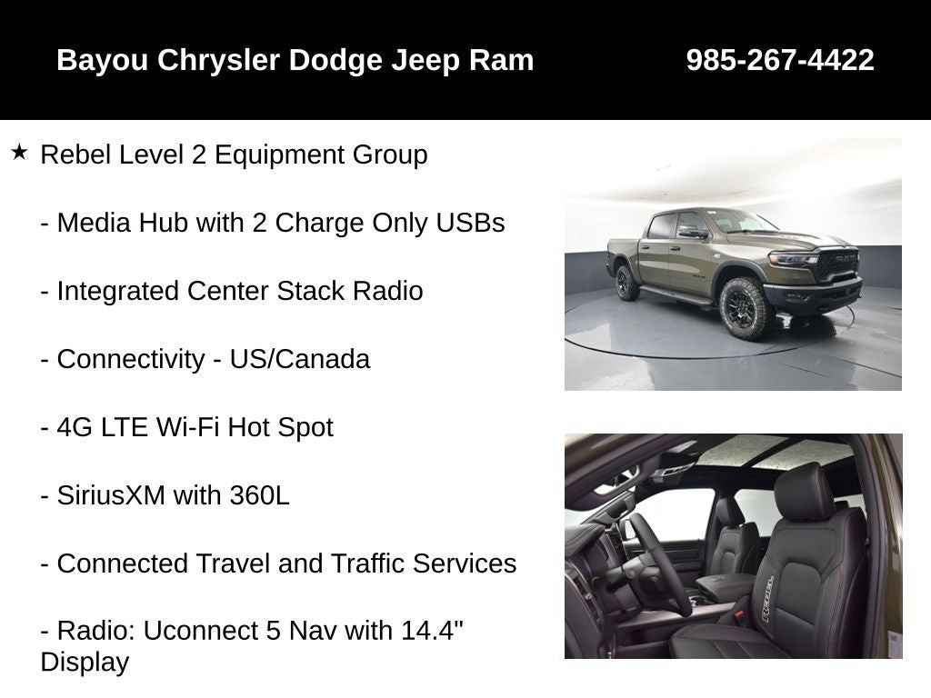 2026 RAM Ram 1500 RAM 1500 REBEL CREW CAB 4X4 5'7' BOX