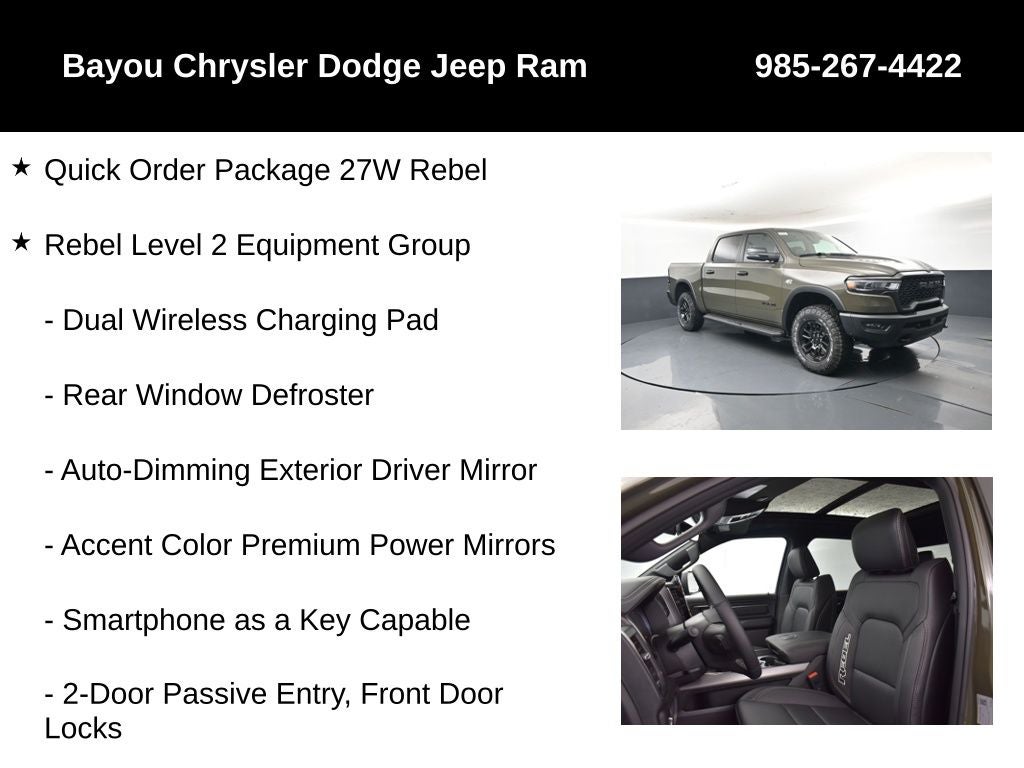 2026 RAM Ram 1500 RAM 1500 REBEL CREW CAB 4X4 5'7' BOX