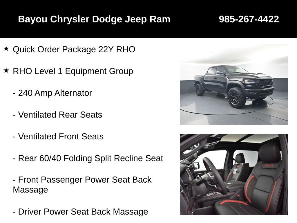 2026 RAM Ram 1500 RAM 1500 RHO CREW CAB 4X4 5'7' BOX