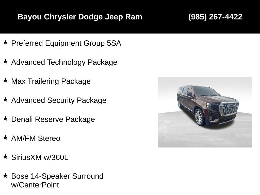2023 GMC Yukon XL 2WD Denali