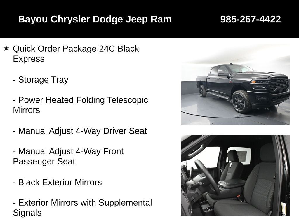 2026 RAM Ram 2500 RAM 2500 BLACK EXPRESS CREW CAB 4X4 6'4' BOX