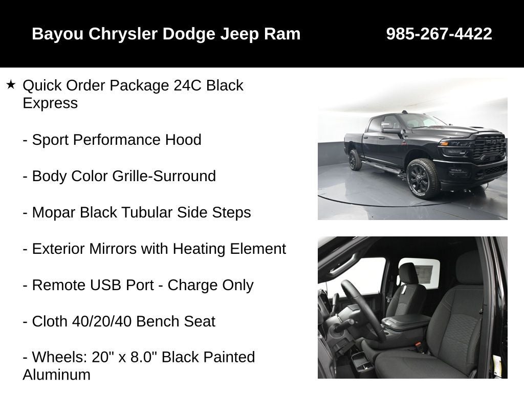 2026 RAM Ram 2500 RAM 2500 BLACK EXPRESS CREW CAB 4X4 6'4' BOX