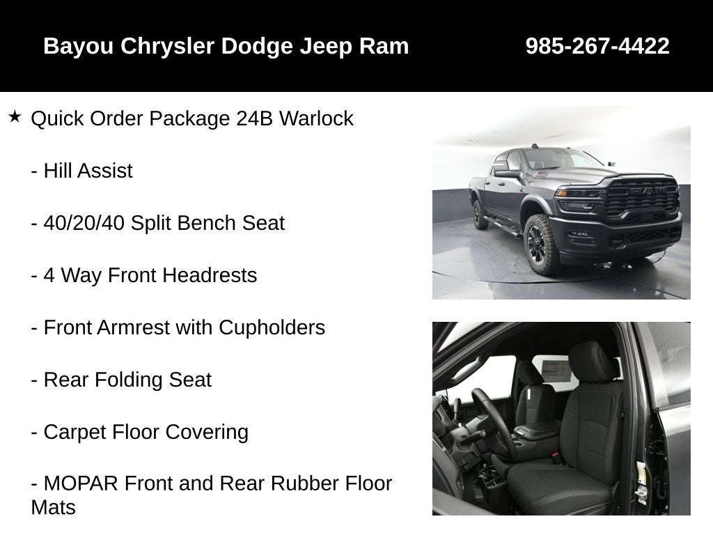 2026 RAM Ram 2500 RAM 2500 WARLOCK CREW CAB 4X4 6'4' BOX