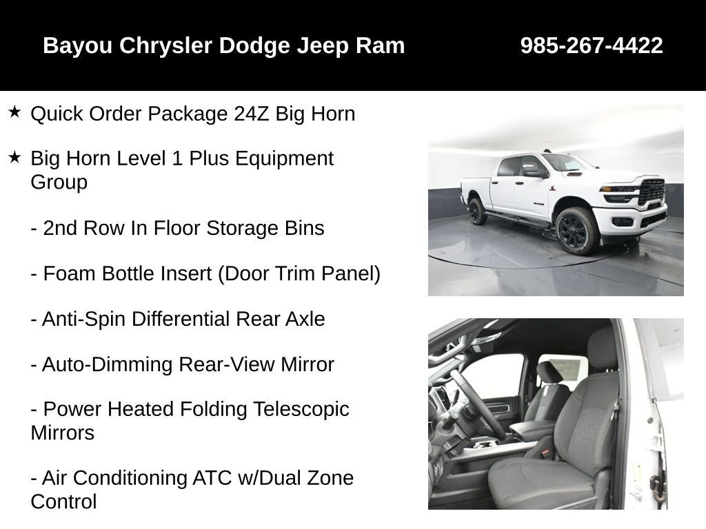 2025 RAM Ram 2500 RAM 2500 BIG HORN CREW CAB 4X4 6'4' BOX