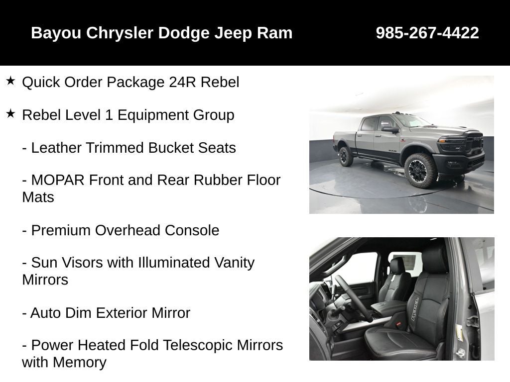 2026 RAM Ram 2500 RAM 2500 REBEL CREW CAB 4X4 6'4' BOX