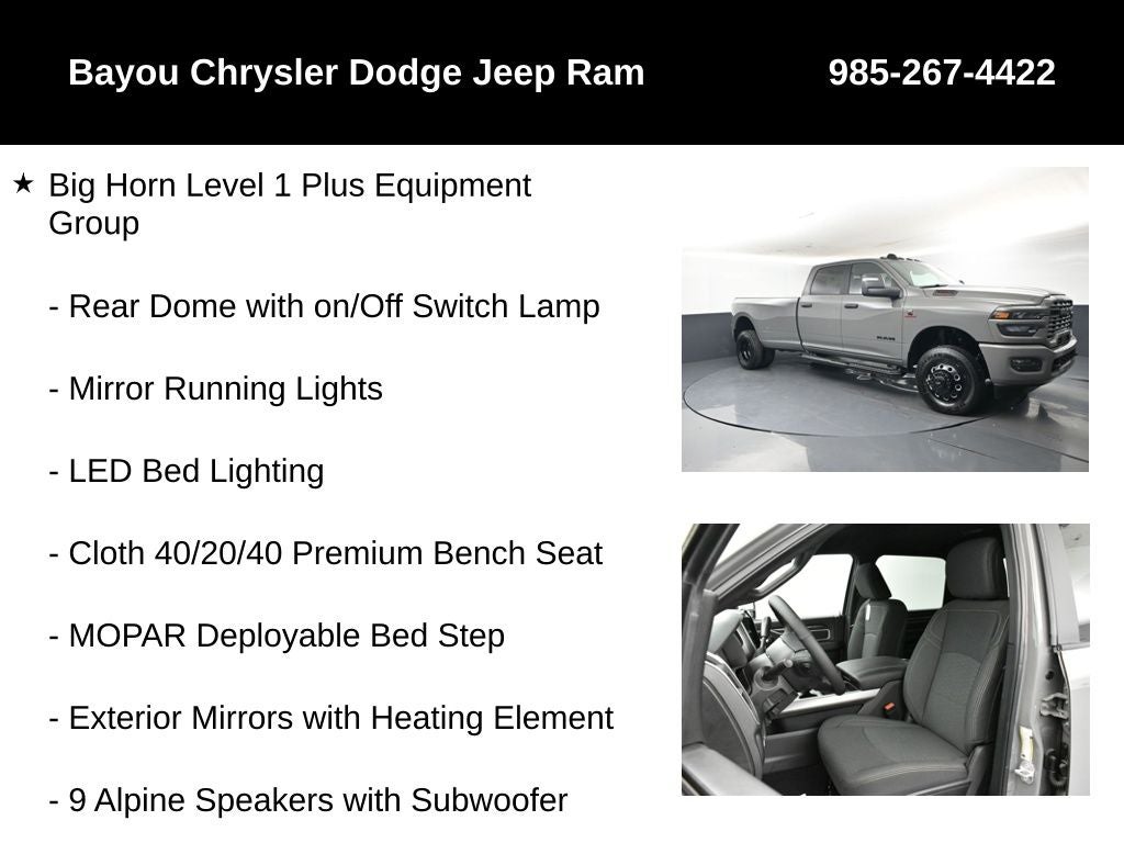2026 RAM Ram 3500 RAM 3500 BIG HORN CREW CAB 4X4 8' BOX