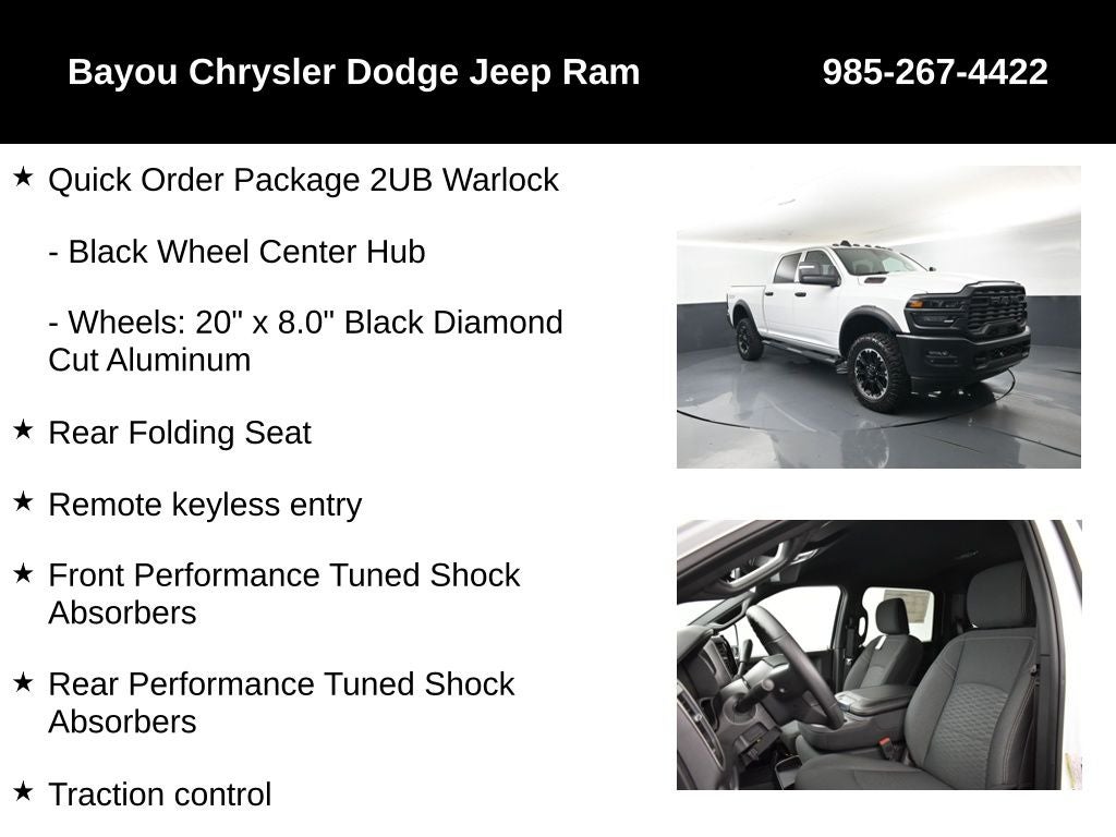2026 RAM Ram 2500 RAM 2500 WARLOCK CREW CAB 4X4 6'4' BOX