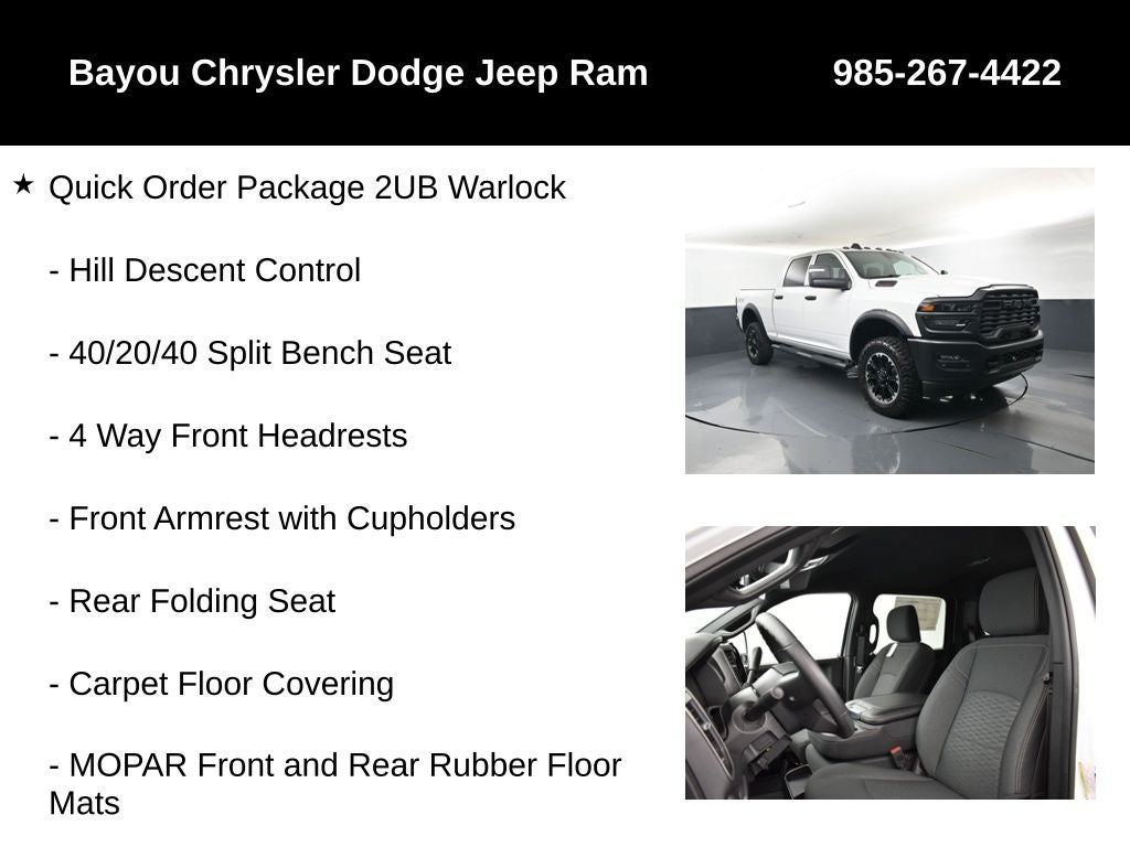 2026 RAM Ram 2500 RAM 2500 WARLOCK CREW CAB 4X4 6'4' BOX