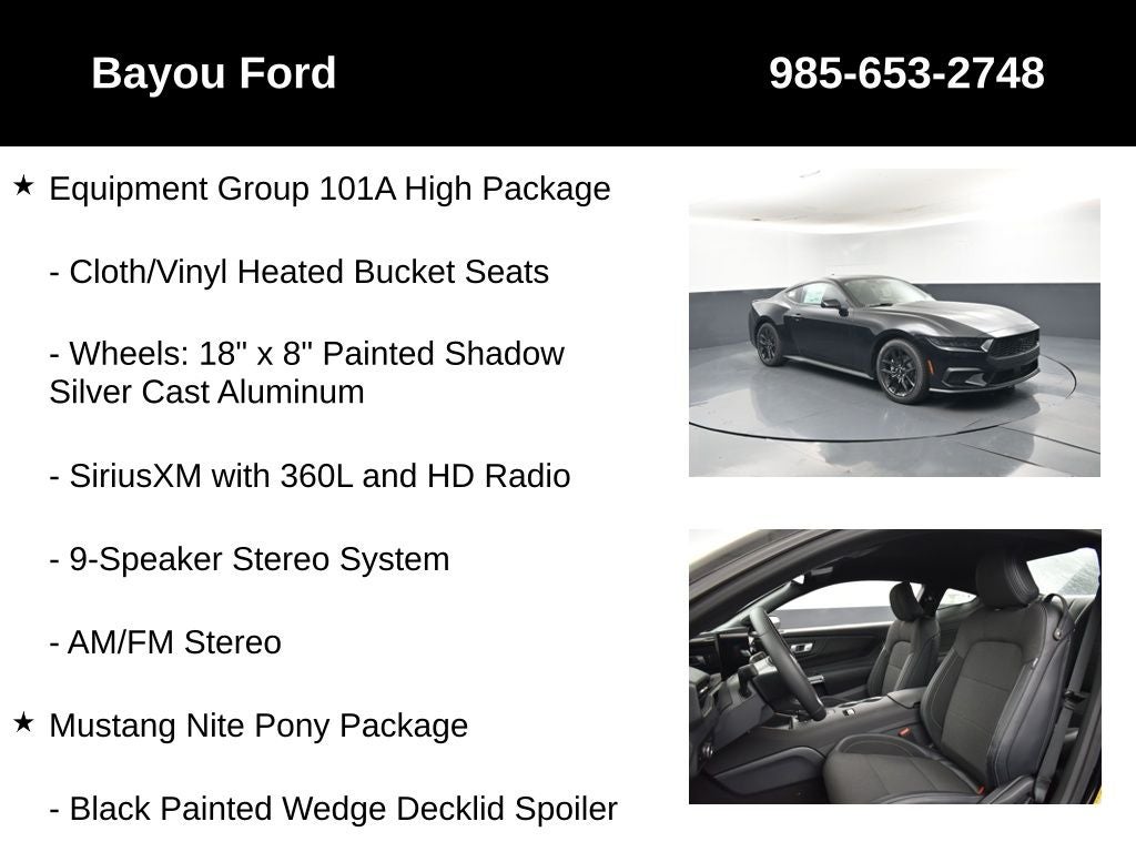 2026 Ford Mustang EcoBoost 101A