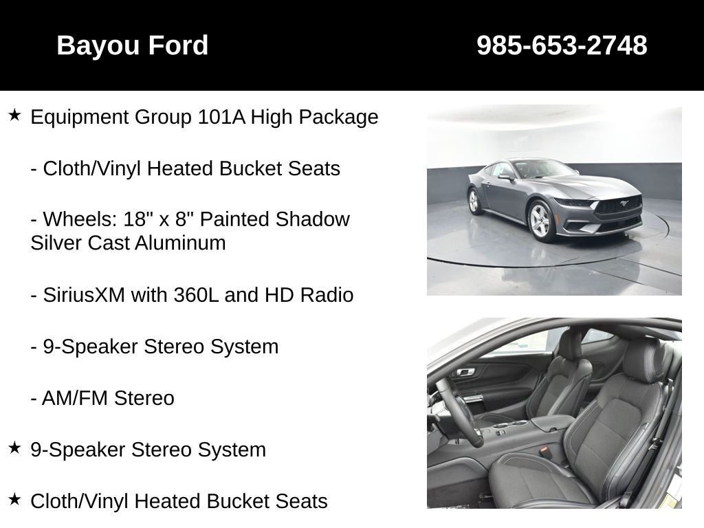 2026 Ford Mustang EcoBoost 101A