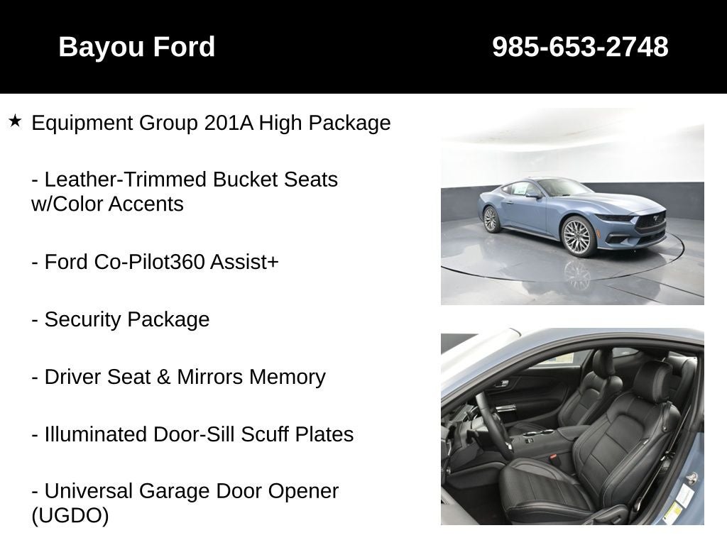 2025 Ford Mustang EcoBoost Premium 201A