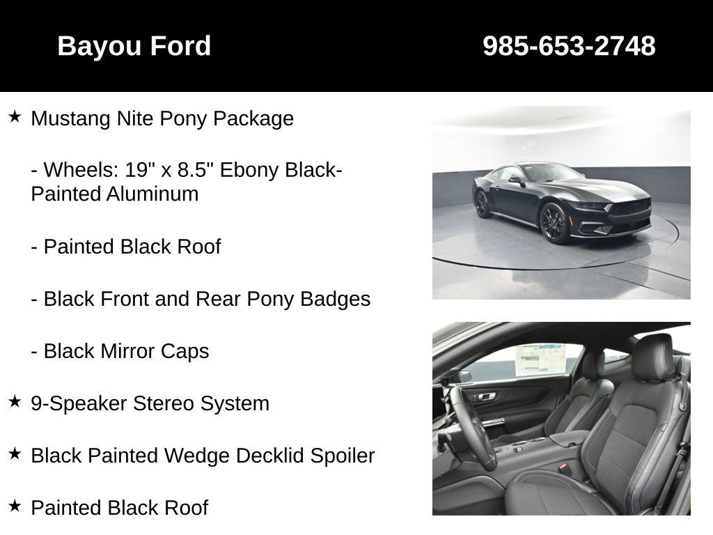 2026 Ford Mustang EcoBoost 101A