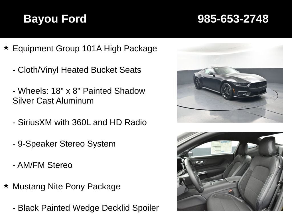 2026 Ford Mustang EcoBoost 101A