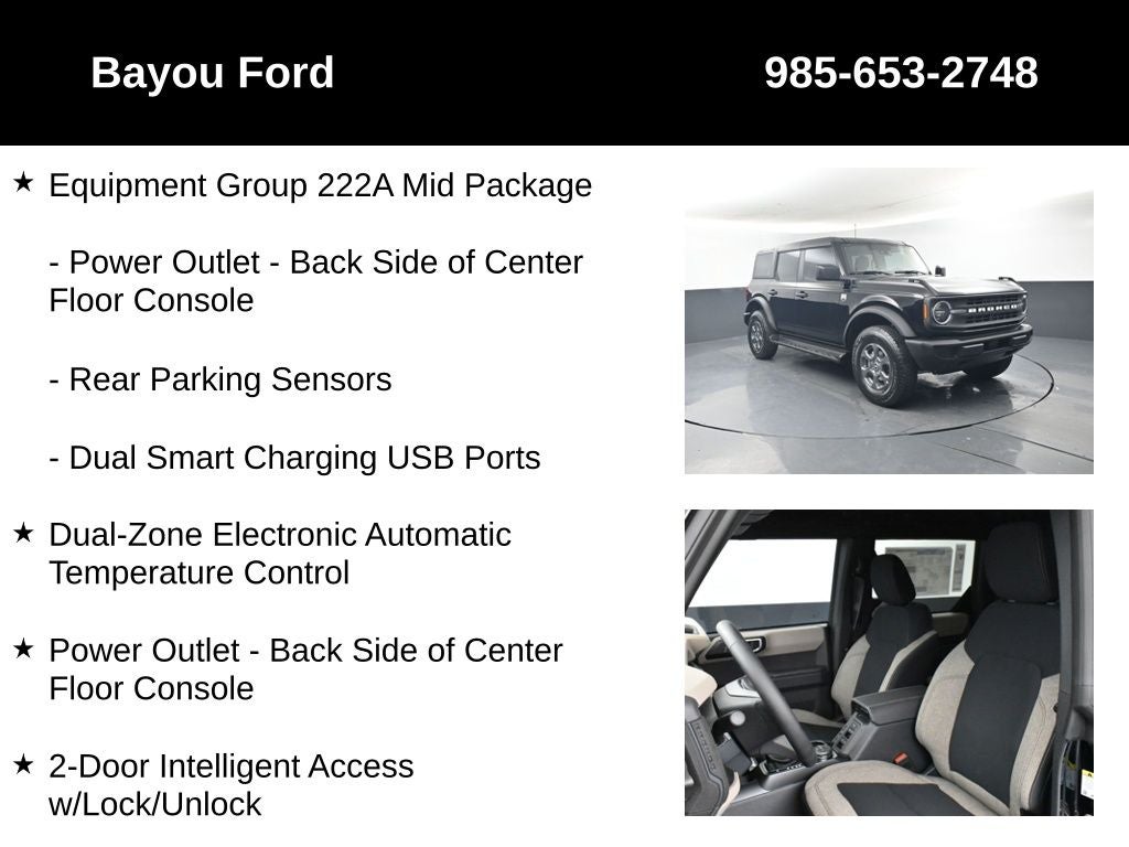 2025 Ford Bronco Big Bend 222A