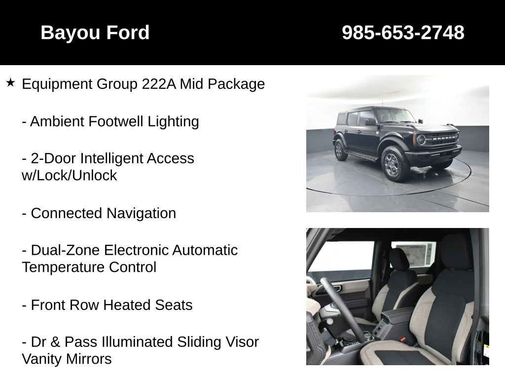 2025 Ford Bronco Big Bend 222A