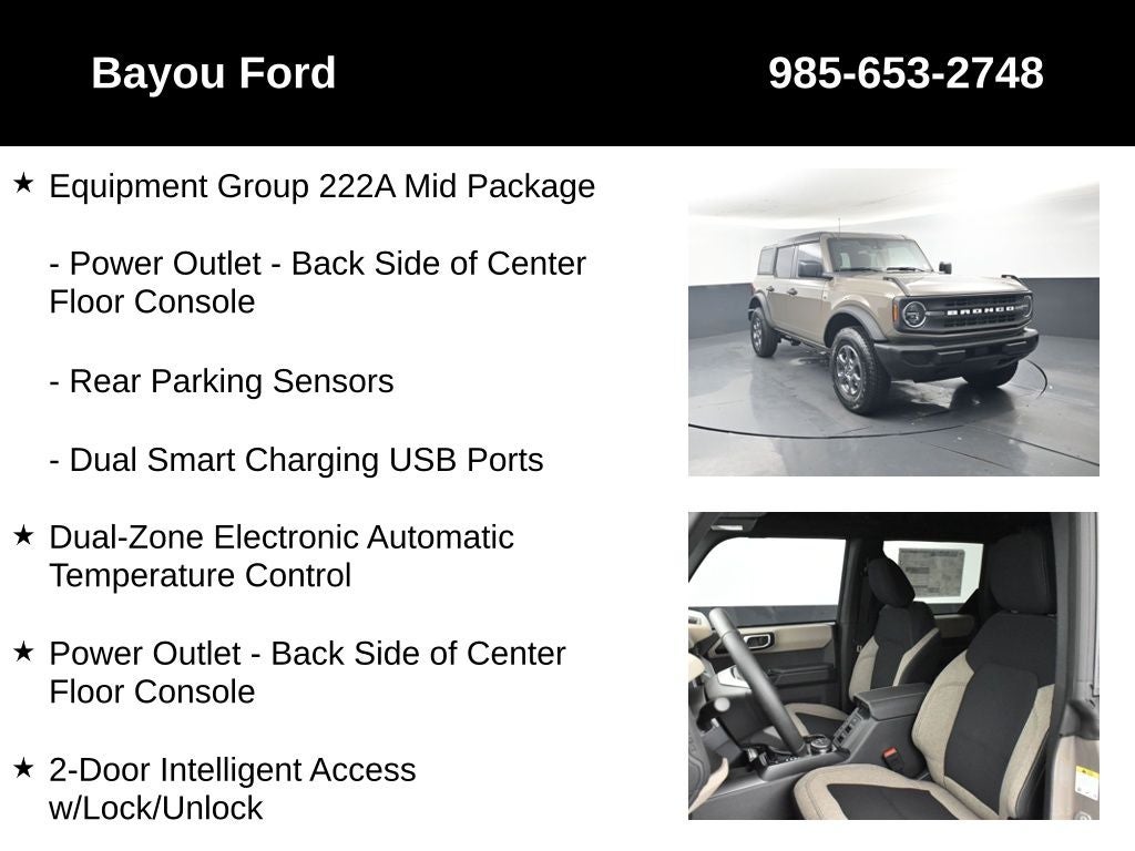 2025 Ford Bronco Big Bend 222A