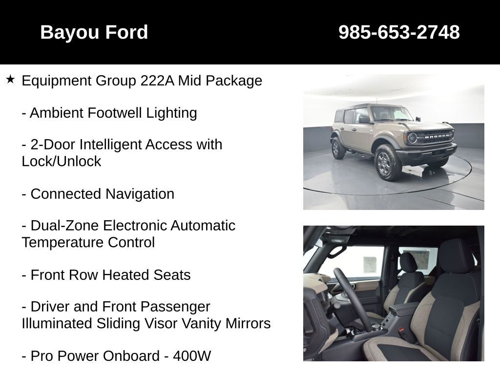 2026 Ford Bronco Big Bend 222A