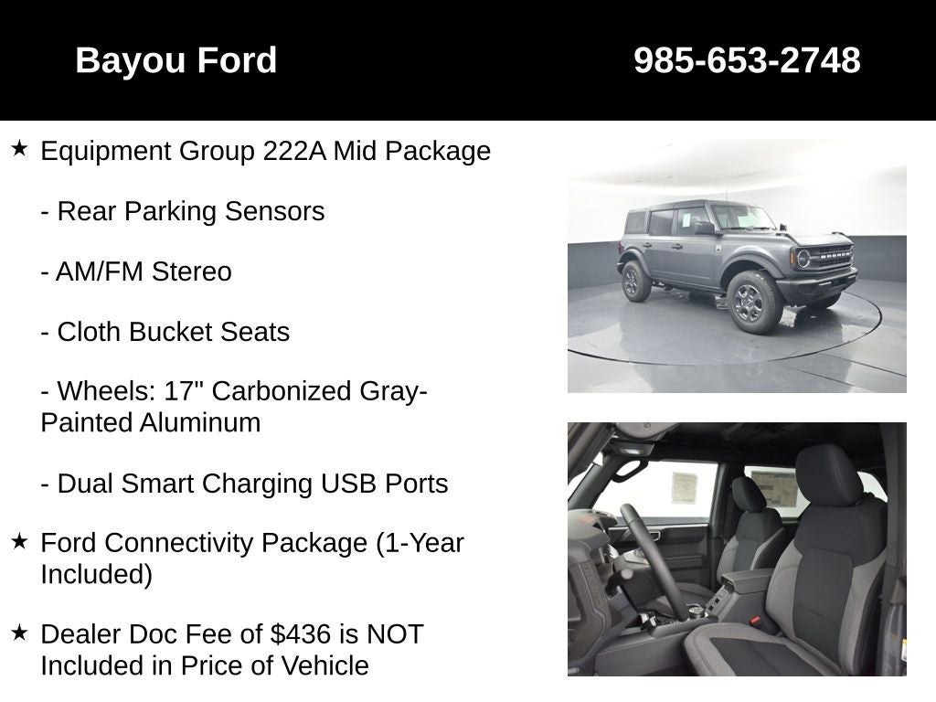 2026 Ford Bronco Big Bend 222A