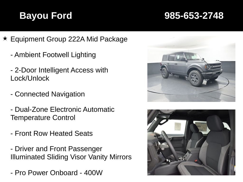 2026 Ford Bronco Big Bend 222A