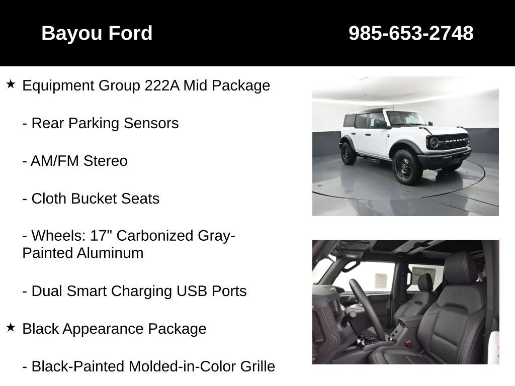 2026 Ford Bronco Big Bend 222A