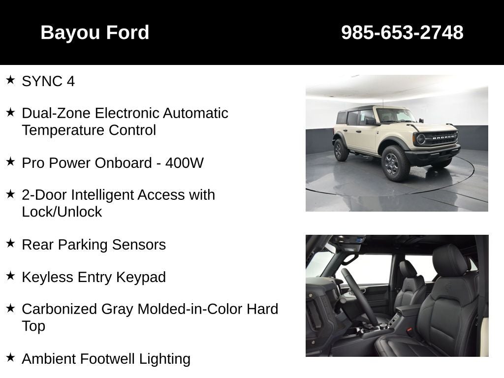 2026 Ford Bronco Big Bend 222A